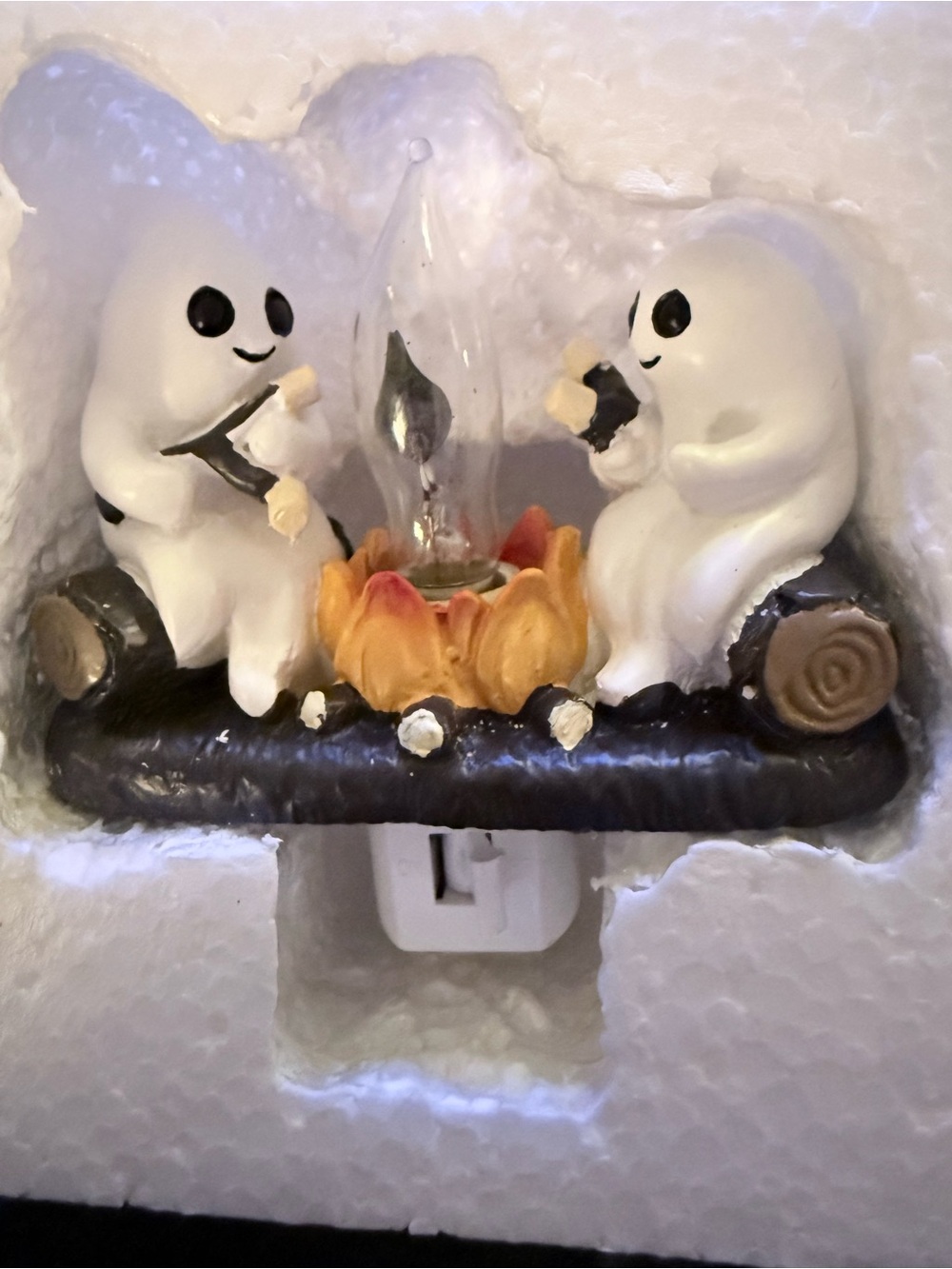Adorable Ghost Campfire Night Light Spooky and Cozy